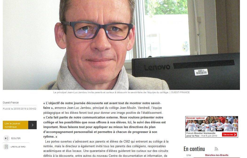 Article Ouest-France du 20/05/2019