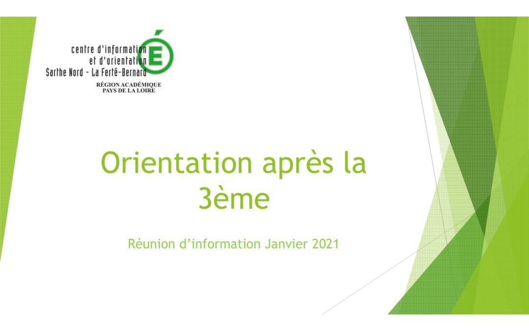 Orientation 3ème